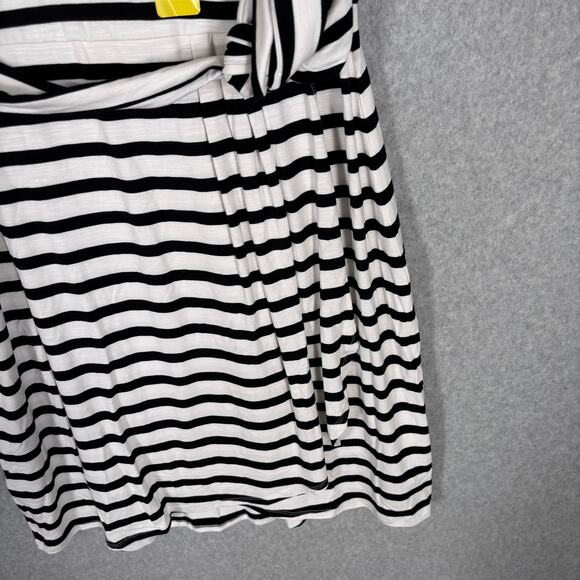 Chaps Dress Small Black Knee T Shirt Tie Belt Wrap Stretch Basic Comfort Casual - Picture 4 of 16